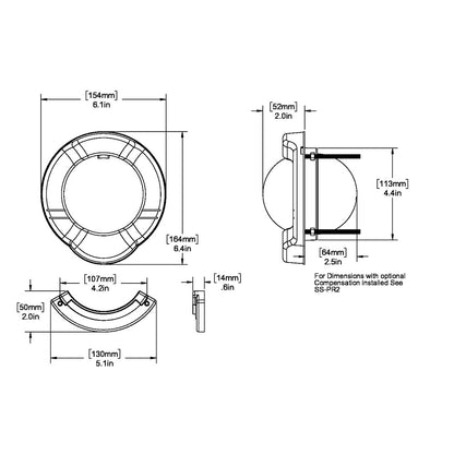 Ritchie SR-2 Venture Sail Boat Compass - Bulkhead Mount - Black [SR-2]